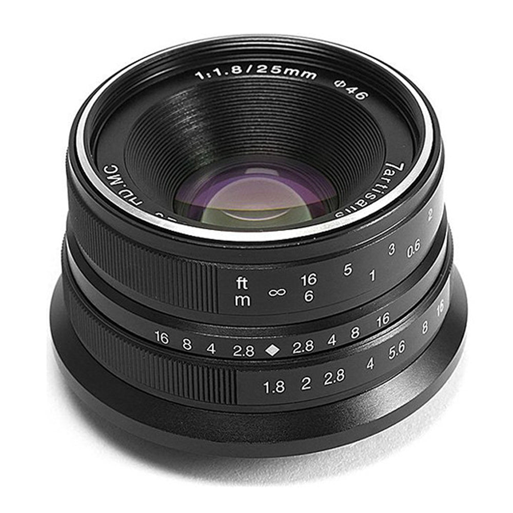 7Artisans 25mm F/1.8 APS-C Format Fujifilm X Mount Compact Portrait Prime Lens MF Manual Focus for Mirrorless Cameras | Black Silver