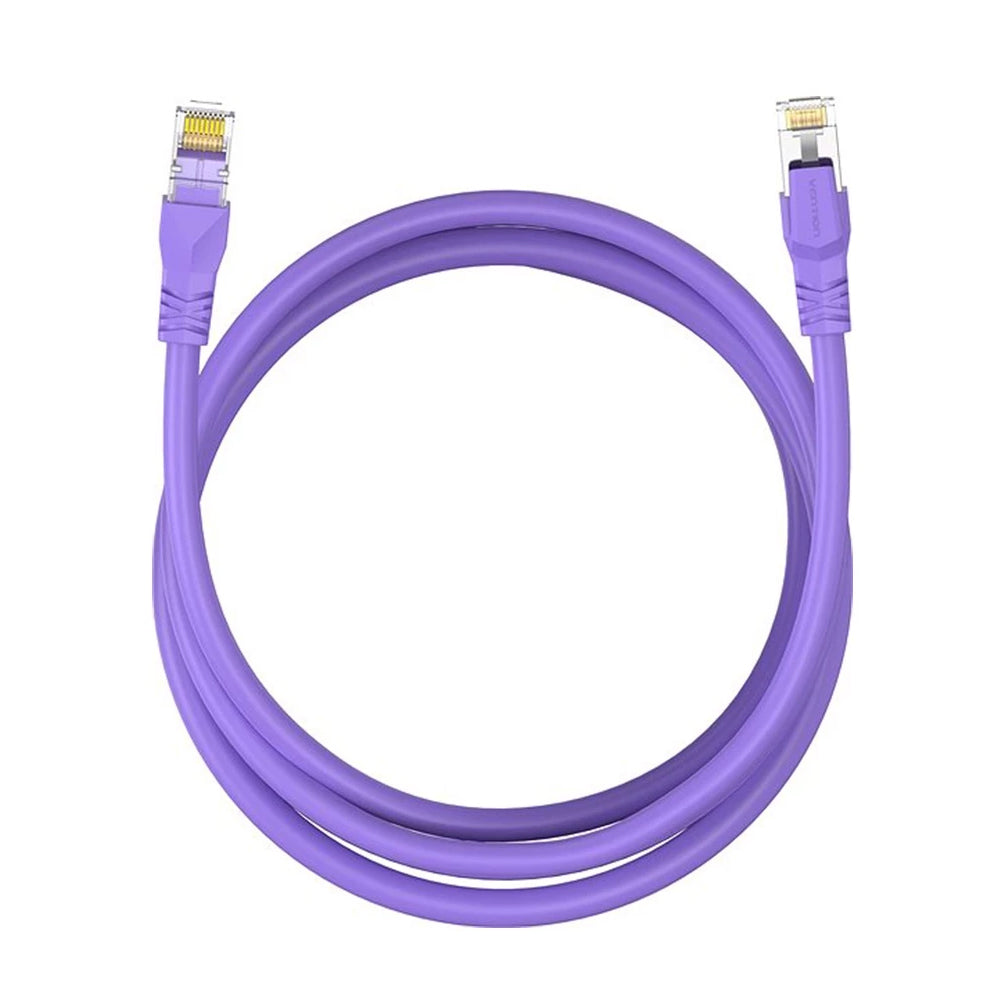 Vention 0.3m CAT6A RJ45 Ethernet Network SFTP (Purple) Flexible Patch Cable with Up To 1000Mbps Transmission Speed for Home and Industrial Networking | IBMV Series