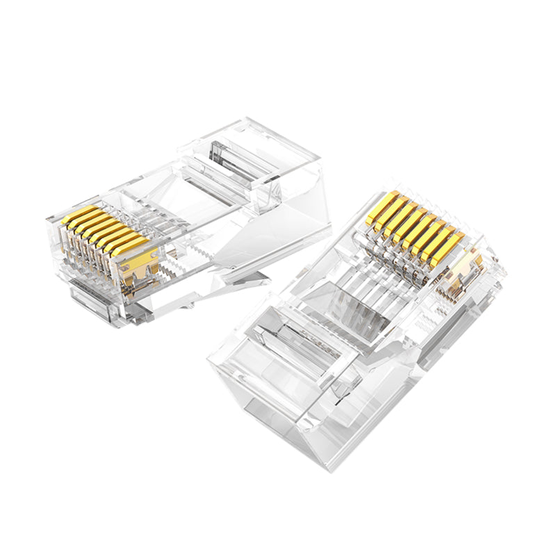 UGREEN 10pcs 50pcs Cat6 Unshielded RJ45 Head Modular Network Connector Plug for Ethernet Cable with Gold Plated Pure Copper Pin | 50961 50962
