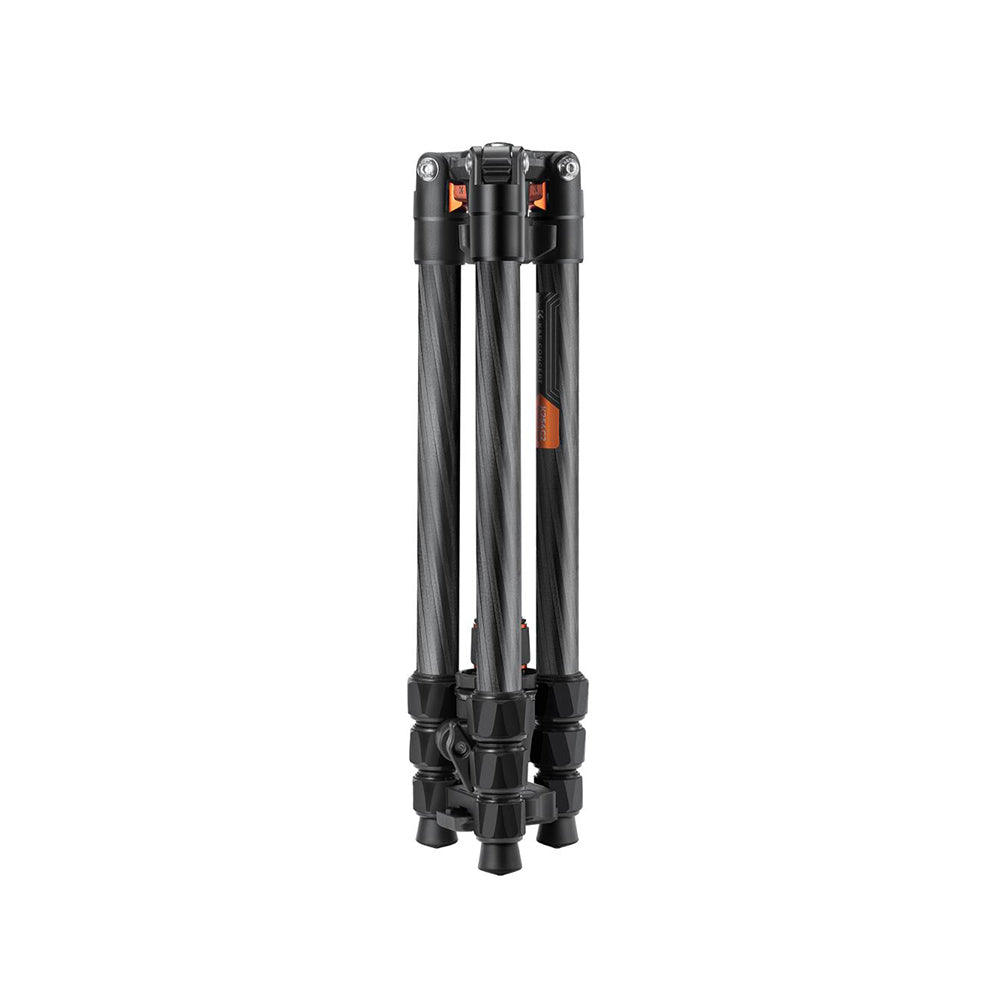 K&F Concept K254C2 K-Series 64" Carbon Fiber Lightweight Travel Tripod with 36mm Metal Ball Head, 8kg Load Capacity and QR Quick Release Plate for DSLR Cameras KF09-123