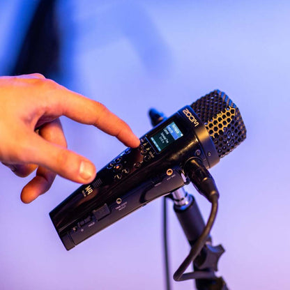 Zoom M4 MicTrak Stereo Microphone and Audio Recorder with 4 Track 32-bit Float Recording, On-Board Sound Normalizer, Timecode Generator, 2x XLR/TRS Combo Inputs, 3.5mm AUX Camera & Headphone Output for Vlogging, Video Content, Film Making