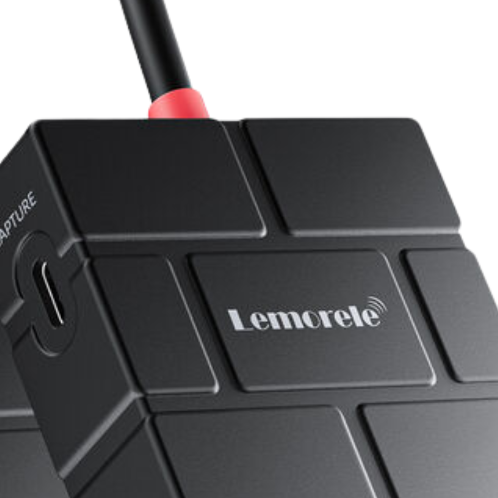 LEMORELE AC12 USB-C Video Capture Card with Hub 1080p 60fps Video with HDMI / DP Ports