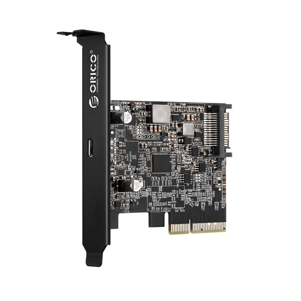 ORICO PCI-e to Type-C Expansion Card with USB 3.2 Gen2 x2 20Gbps Max Transmission Rate, 15 Pin Power Interface, ASM3242 Control Scheme and Power Indicators for PC Computer Tower Desktop | PE20-1C