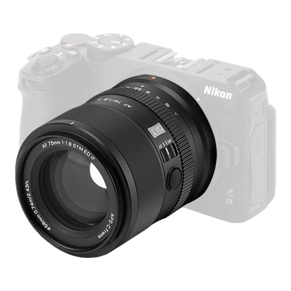 Viltrox AF 75mm F1.8 EVO APS-C Portrait Prime Lens for Fujifilm X / Nikon Z Mount with STM AF