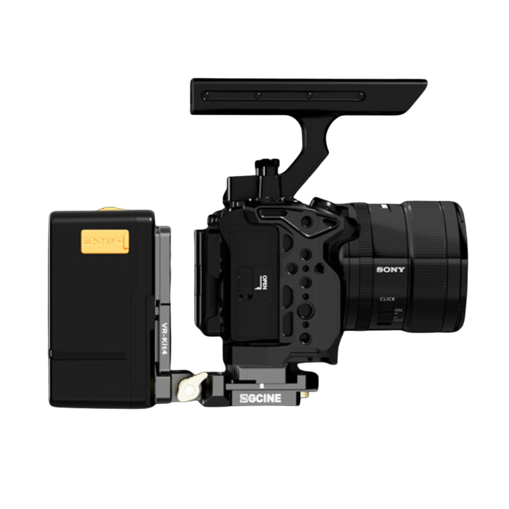 ZGCINE VR-Kit 4 Quick Release Metal V-Lock Battery Plate with Arca-Type Mount, 180 Degrees Rotation, 1/4"-20 & 3/8"-16 Threads, Extendable up to 1.5" for DSLR Camera Rigs, V-Mount Batteries, Tripods & Video Accessories