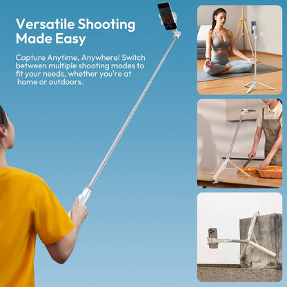 Ulanzi 4-in-1 Magnetic Selfie Stick Tripod with Multiple Shooting Modes, 360° Rotation 270° Tilt, Push-Pull Adjustable Leg, Dual Cold Shoe Mount for Photography, Live Recording, Content Creation & Videgraphy | TT88