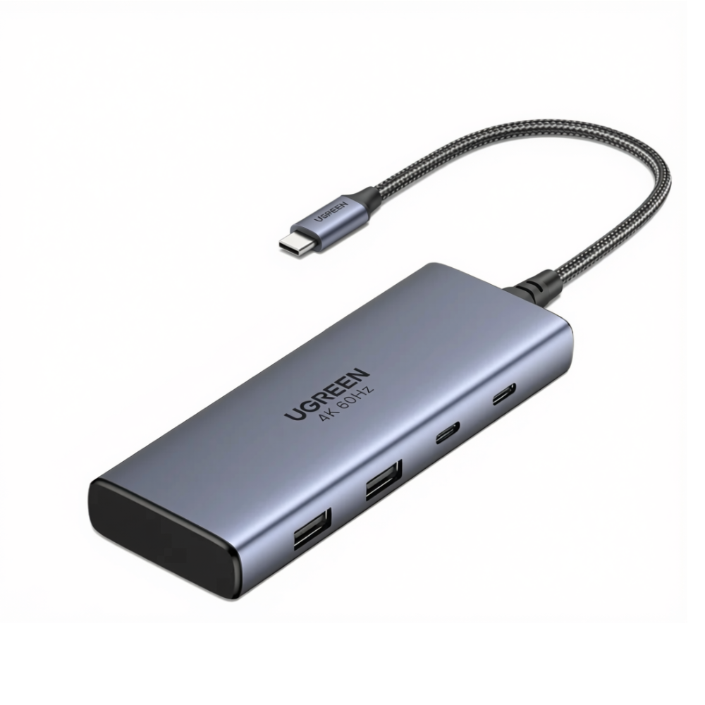UGREEN 7-in-1 USB-C Hub with Dual HDMI 4K 60Hz, 100W PD, 10Gbps USB-A 3.2 and USB 3.2 Ports | CM498