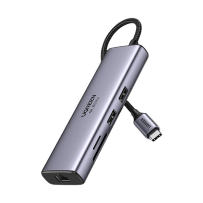 [CLEARANCE] UGREEN 7-in-1 USB Type C Multifunctional Docking Station with 4K HDMI, 100W PD Fast Charging, 5Gbps USB, SD/TF MicroSD Card Reader, RJ45 Ethernet for PC, Desktop Computer, Laptop, MacBook, Windows, MacOS | 60515