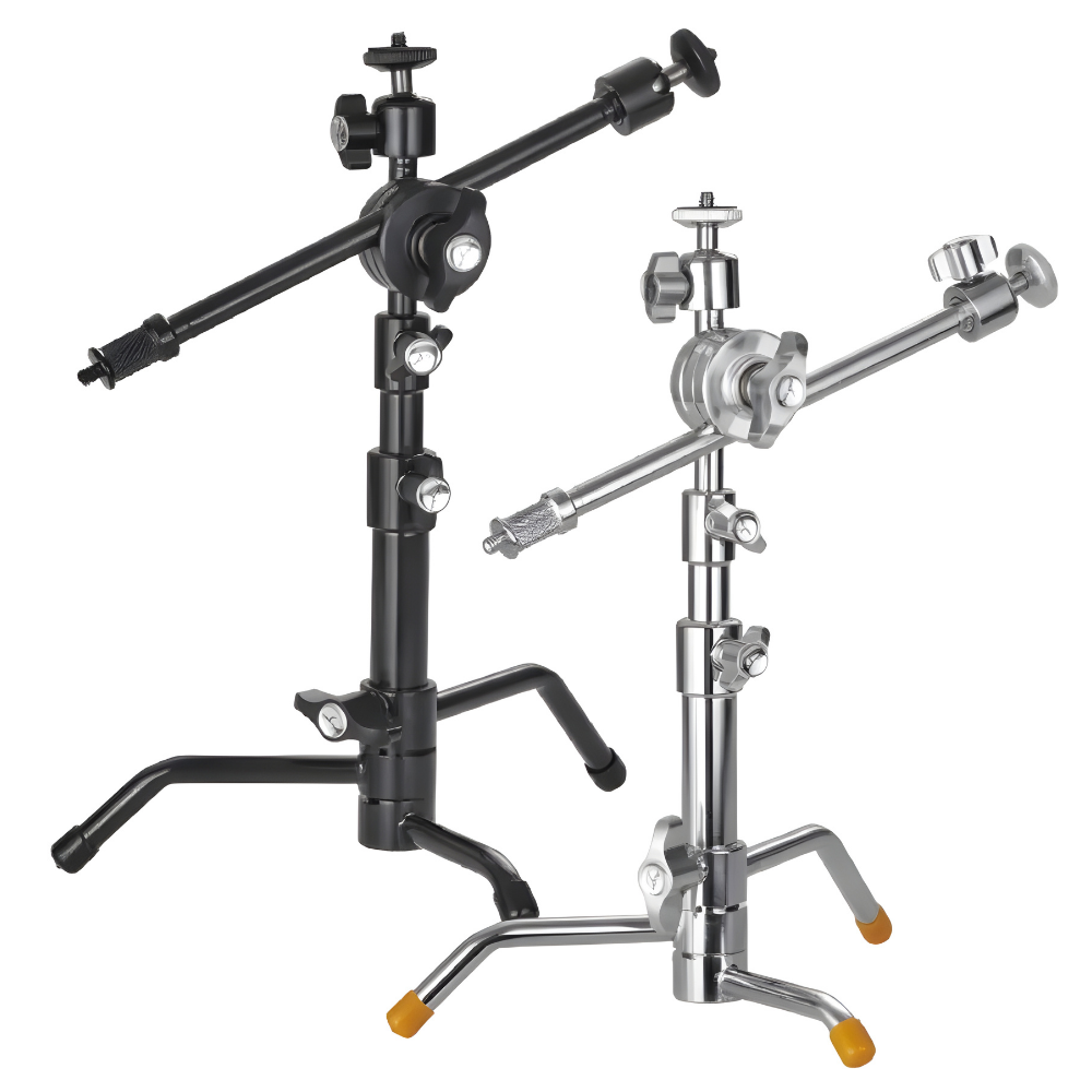 Meking DC-102 DC-102B Desktop Mini C-Stand 48cm Max Height, 3-Section 2Kg Max Load Capacity