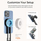 Ulanzi MA30 Foldable Portable Dual MagSafe Smartphone Tripod with Carabiner Mounted Hook for iPhone 12 - 15 / 16 Pro Max - Live Streaming, Online Meeting, Vlogging and Action Photography | M056, M060, M076, M077