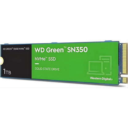 Western Digital WD Green SN350 1TB M.2 NVMe SATA III SSD Solid State Drive with 2.4GB/s Max Sequential Read Performance for PC Computer and Laptop WDS100T3G0C