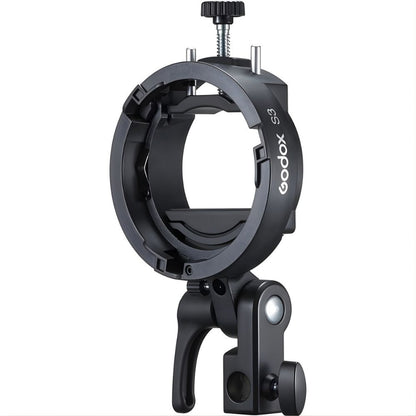 Godox S2/S3 Universal S‑Type Speedlite Bracket for Umbrella Holder with Round/Square‑Head Flashes