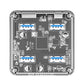 ORICO 4-Port USB 3.0 Transparent Hub with Power Supply, 5Gbps Speed, and Support for Windows, macOS, and Linux for PCs, Desktop Computers, and Laptops - USB Hubs and Docking Stations