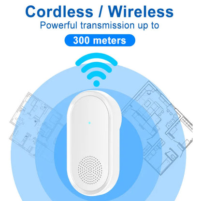 [CLEARANCE] DAYTECH DB32 Smart Wireless Doorbell Plug and Play Water-Resistant 200m Long Range Door Bell Buzzer with Adjustable Volume, 36 Chimes and Tunes for Home Office Indoor and Outdoor Installation (WHITE)