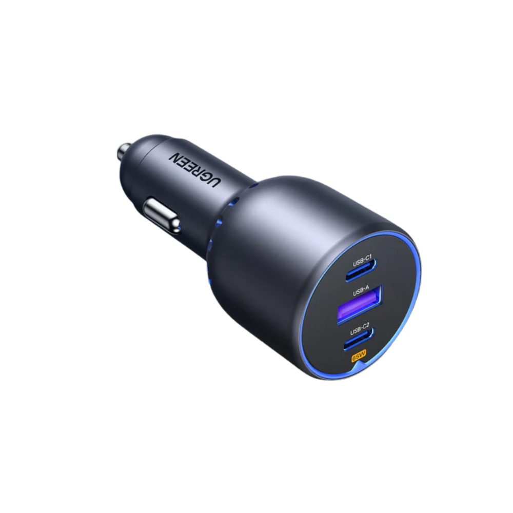 UGREEN 75W 3-Port Fast Car Charger with 2× USB-C + 1× USB-A Ports | EC703 (35024)