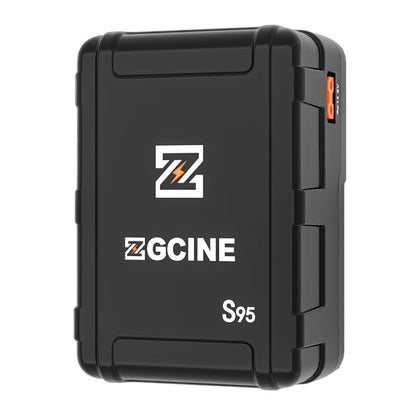 ZGCINE ZG-S150 133Wh / ZG-S95 95Wh V-Mount Battery with Dual USB-C PD Ports 100W Fast Charging, 2 D-Tap and Barrel DC Outputs, 5-Level LED Indicator, Compact Power Hub for Mobile Phones, Cameras, LED Lights, Monitors and Video Production