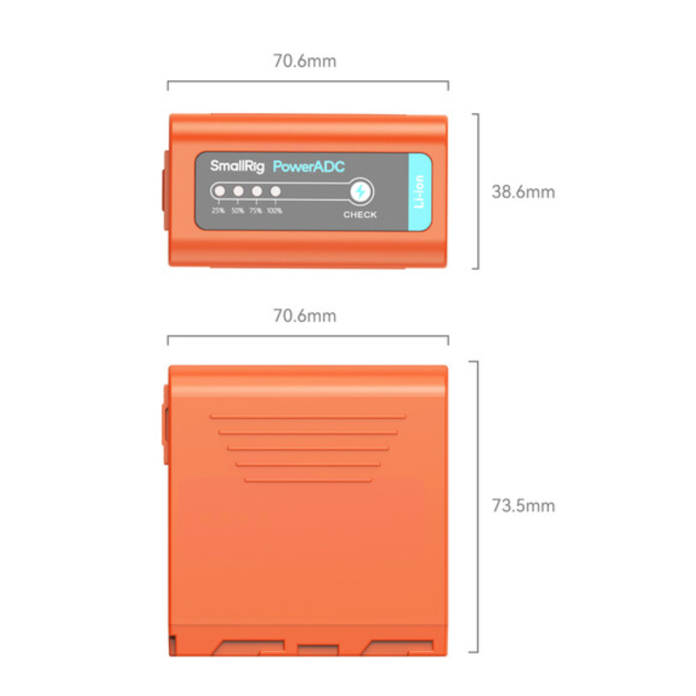 SmallRig L-Series NP-F970 Rechargeable Battery Pack 10500mAh with USB-A Output Port (as a power bank) for Sony Digital Camera, Display Monitor, Video Light, Studio, Production Equipment & Smartphones | 4972