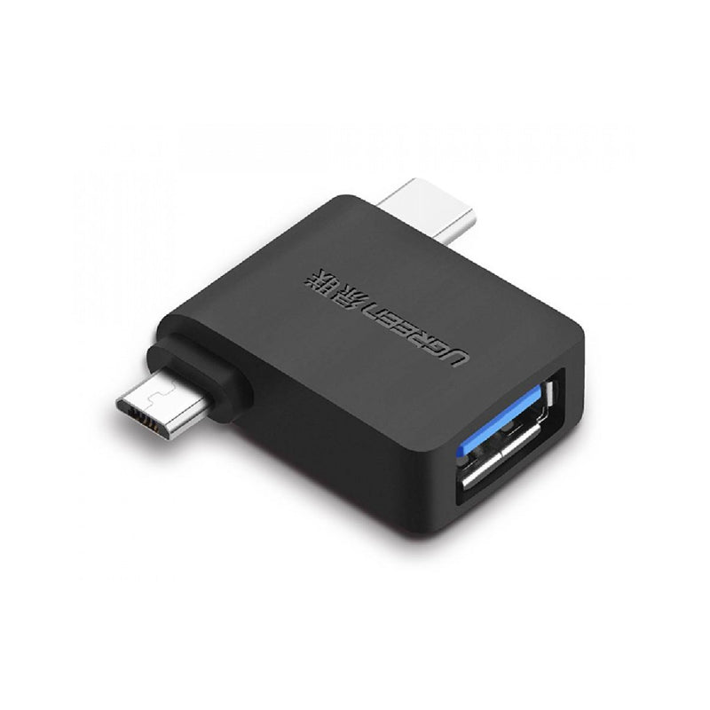 UGREEN 2-in-1 Micro USB + Type C to USB 3.0 A Female Adapter for MacBook, iMac, Mobile Phone, Tablet, Laptop, PC, Desktop Computer, etc. | 30453