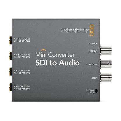 [CLEARANCE] Blackmagic Design 8 Channel 3G SDI to 6.35mm AUX Analog Stereo and Digital AES/EBU Audio Converter Box with Redundant Signal Input and Automatic Resolution Switching for Video Recording and Broadcast | CONVMCSAUD