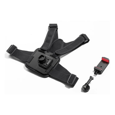 [CLEARANCE] Ulanzi CM028 Go-Quick II Magnetic Action Camera Chest Strap with Smartphone Holder & Quick Release Rotating Mount for GoPro, DJI, Insta360 and Ideal for Cycling, Motorcycling, Running, Boating, Hiking, Vlogging | C021GBB