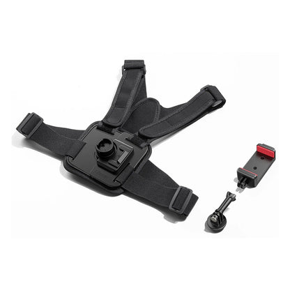[CLEARANCE] Ulanzi CM028 Go-Quick II Magnetic Action Camera Chest Strap with Smartphone Holder & Quick Release Rotating Mount for GoPro, DJI, Insta360 and Ideal for Cycling, Motorcycling, Running, Boating, Hiking, Vlogging | C021GBB