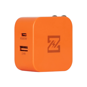 ZGCINE C65 65W / C100 100W USB-C PD Dual-Port Travel Adapter with GaN+ Fast Charging USB PD Ports, Foldable Prongs for Smartphones, Tablet, Laptop & Profesional Equipments