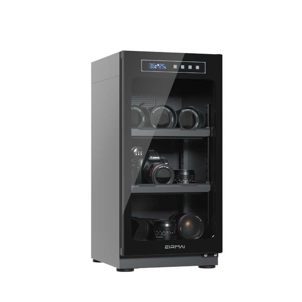 Eirmai MRD-55T 50L Electronic Dry Cabinet Camera Lens Dehumidifying Storage Box | Black, White