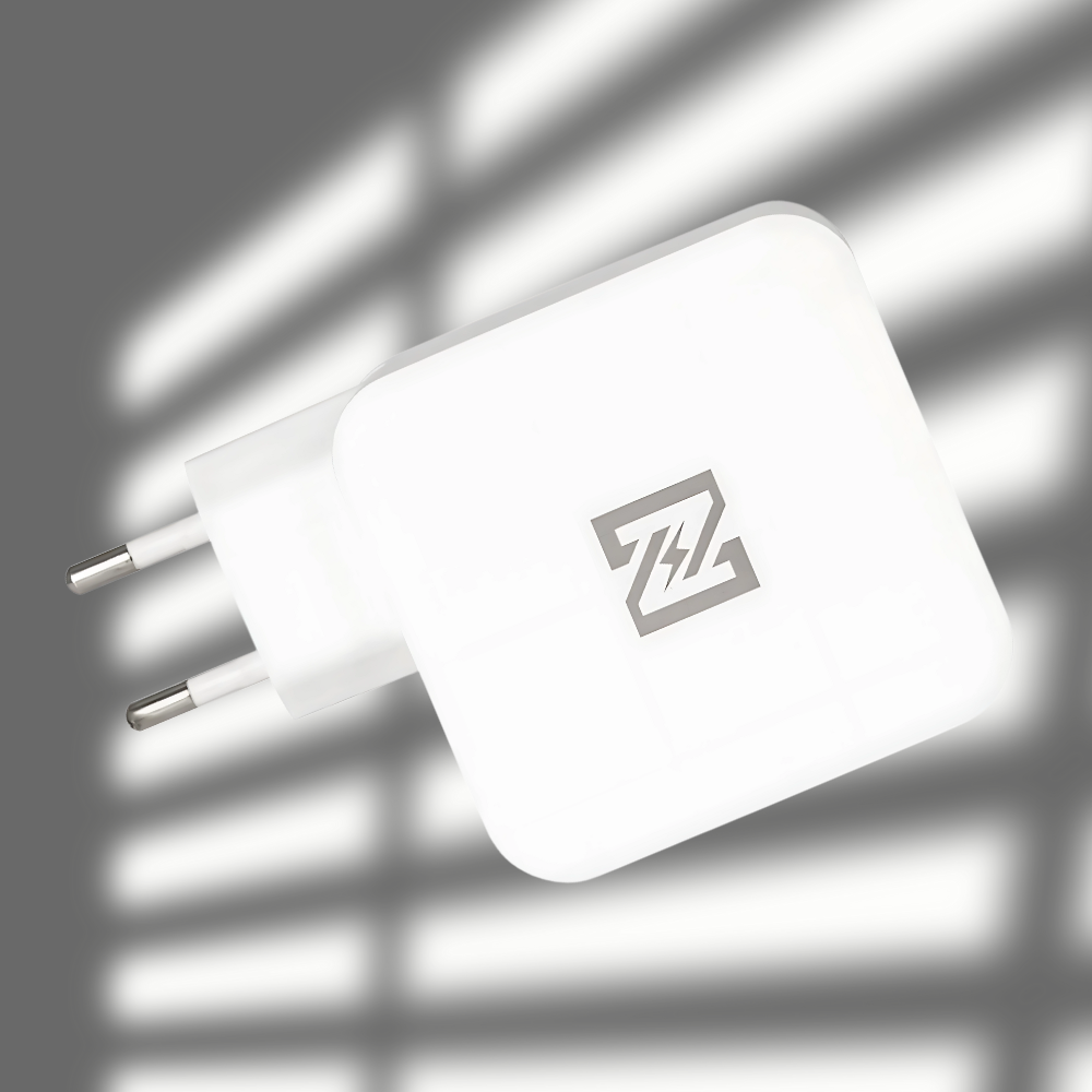 ZGCINE C65 65W / C100 100W USB-C PD Dual-Port Travel Adapter with GaN+ Fast Charging USB PD Ports, Foldable Prongs for Smartphones, Tablet, Laptop & Profesional Equipments