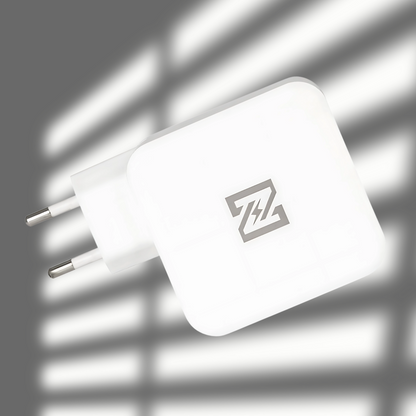 ZGCINE C65 65W / C100 100W USB-C PD Dual-Port Travel Adapter with GaN+ Fast Charging USB PD Ports, Foldable Prongs for Smartphones, Tablet, Laptop & Profesional Equipments