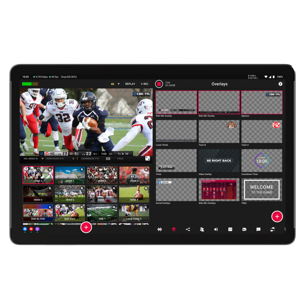 Yololiv YoloBox Extreme All in One 4K UHD Multi Camera Livestreaming & Switching System HDMI | NDI | USB-C & A Inputs, Built-in Audio Mixer, SD / no Sim Card Slot, Ethernet, WIFI 7, 4G Network Streaming, Up to 20 Max Live Switch Sources