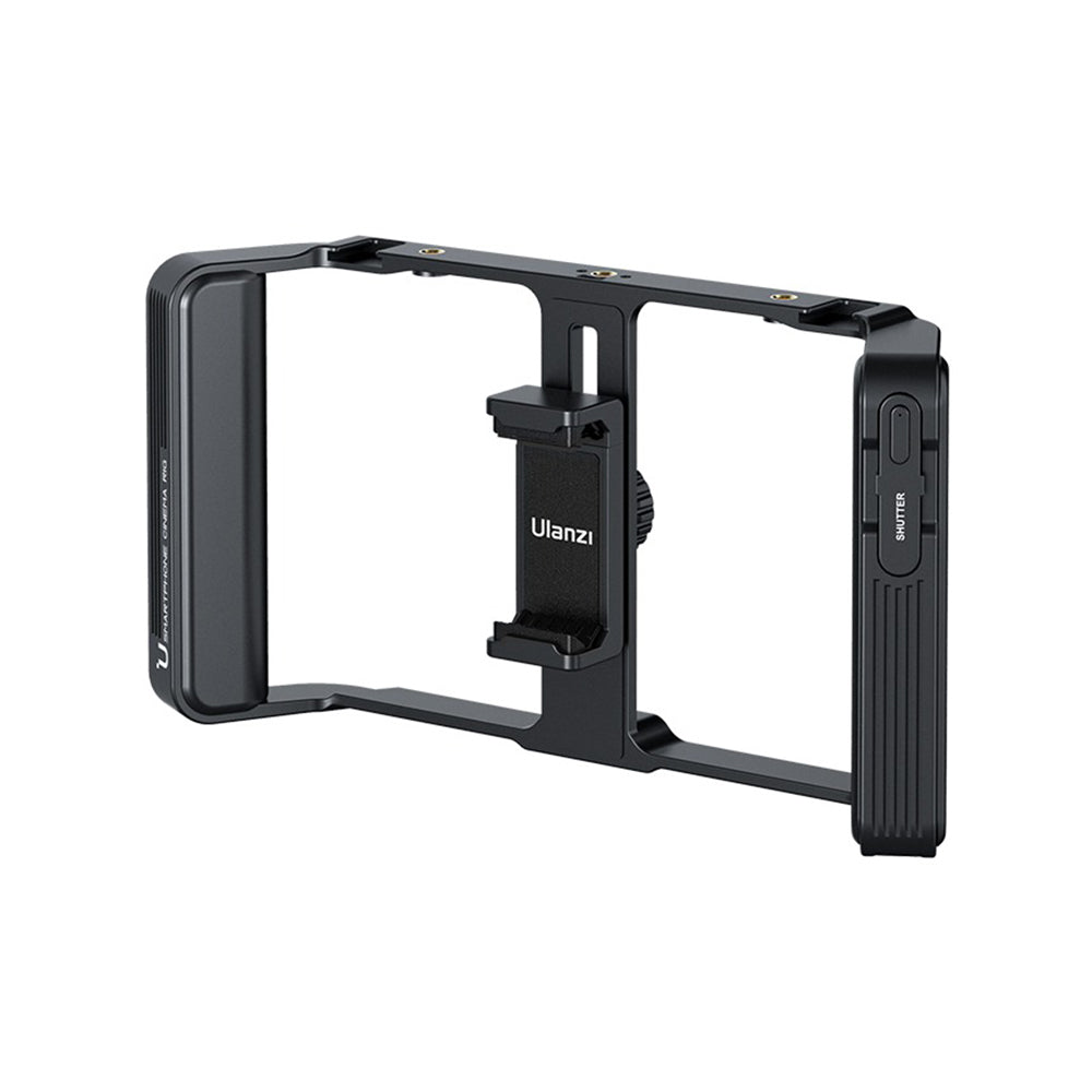 Ulanzi MA05 Universal Smartphone Cage and Bluetooth Remote w/ 5.8cm - 8.9cm Adjustable Phone Holder, Cold Shoe Mounts, ARRI Mounting Holes & Tripod Connectors, 10m Wireless Control Range for Vlog Video Mobile Livestreaming | M007GBB1