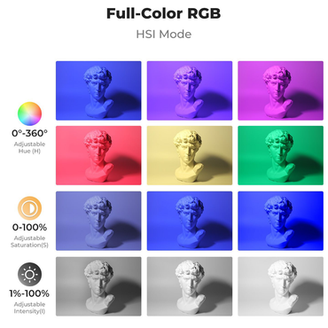 K&F Concept 12W RGB LED Video Light | S12R