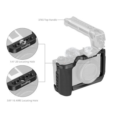 SmallRig Formfitting Camera Cage / L-Shaped Grip Baseplate for Canon PowerShot V1 Digicam