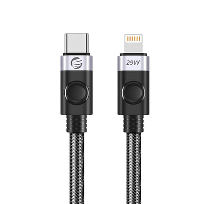 [CLEARANCE] ORICO USB C-to-Lightning 29W Fast Charging Aluminum Alloy + TPE + Woven Mesh Cable with 480 Mbps Transmission Rate for AirPods, AirPods Pro, iPhone, iPad, or iPod Touch | Black