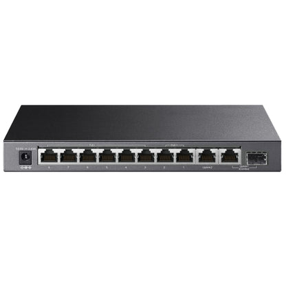 TP-Link 10 Port Gigabit Desktop Switch with 8 Port PoE+ 10/100/1000Mbps RJ45 Ethernet + SFP Slot Network Hub for IP Phone, Access Point, Router, IP CCTV Camera, NVR | TL-SG1210P, TL-SG1210PP