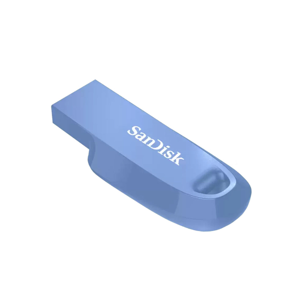 SanDisk Ultra Curve 32GB 64GB 128GB 256GB USB A 3.2 Flash Drive with 100MB/s Transfer Rate and RescuePRO Deluxe Support | Black, Green, Blue