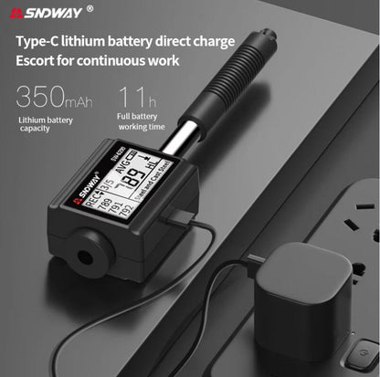 SNDWAY Mini Digital Rechargeable Leeb Hardness Tester with 170-960 HLD Measuring Range, 1.77" Display Backlit Screen, Multi Measuring Direction and Language Display for Industrial Improvements | SW-6200
