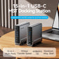 Vention 15-in-1 USB-C MST Multi-Interface Docking Station with 4K 60Hz DP HDMI Video Port, 10Gpbs 5Gbps USB Hub, SD TF Memory Card Reader, PD 100W Type C Charging Dock, and 3.5mm TRRS Microphone & Headphone Jack for Computers & Laptops