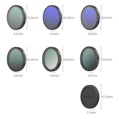 SmallRig DJI Osmo Action 6 Lens Filter Kit ND8 / ND16 / ND32 / CPL / Black Mist 1/4 / UV Ultraviolet