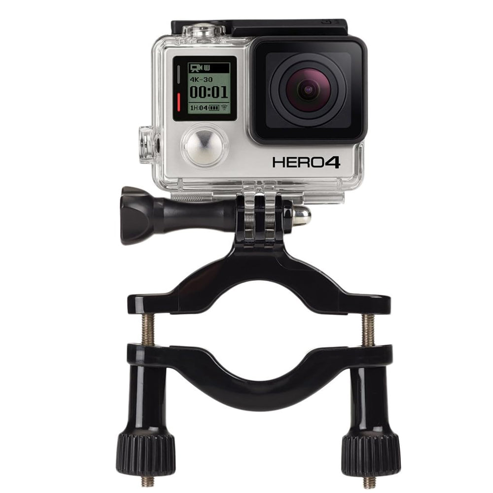 GoPro Roll Bar / Handlebar + Seatpost Clamp Mount for Pipe or Pole with 3 Way Pivot Arm and Protective Liners for GOPRO Action Cameras | GRBM30, GRH30