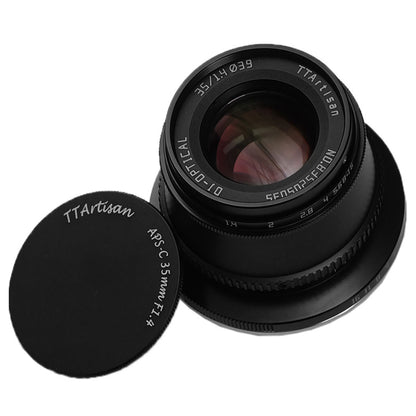 TTArtisan 35mm F/1.4 APS-C Format Leica L Mount Prime Lens Large Aperture Sonnar Optical Design Full Metal Body, MF Manual Focus, 11" Focus Distance, Clicked Aperture Ring for Smooth Bokeh & Low Light Photography | Black, Silver