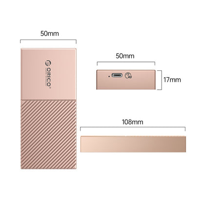 [CLEARANCE] ORICO M.2 NVME SSD Solid State Drive Enclosure with USB 4.0 Type-C Interface, 40Gbps Transfer Rate, 4TB Max Capacity and UASP TRIM and SMART Functions for Smartphone PC Desktop Laptop | M208C3-U4