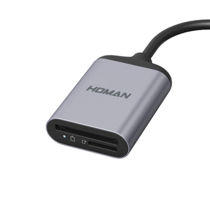 HOMAN 2 in 1 SD MicroSD Card Reader UHS-II / UHS-I USB 3.2 Gen 1 Port Max 265MB/s Data Transfer Rate