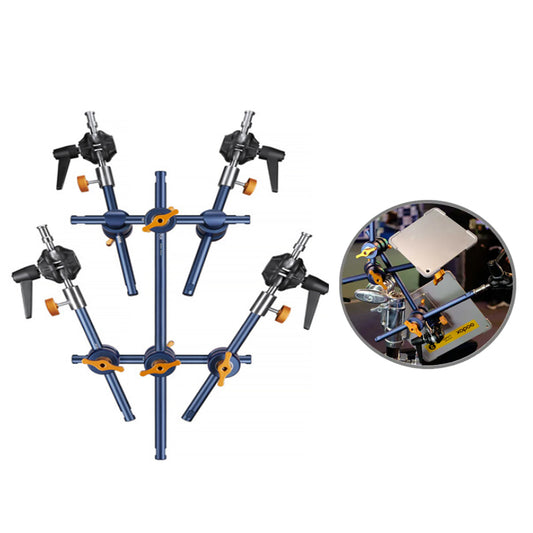 Godox Multi Reflector Array Grip Kit Set Bundle for KNOWLED LiteFlow Panel Lights with 39.3" / 29.5" / 19.6" / 9.8" Extension Rods, Ball Joint Arms, Single / Dual Knob Gags and Clamps for Lighting and Studio Equipment