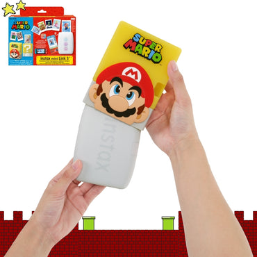FUJIFILM Instax Mini Link 3 Smartphone Printer for Nintendo Switch with Limited Edition “? Block” Super Mario Silicone Case