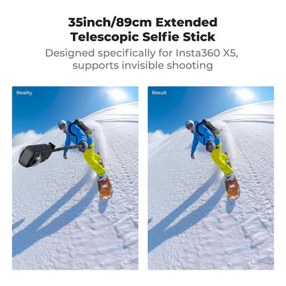 K&F Concept Foldable Selfie Stick Magnetic Quick Release for Insta360 X5