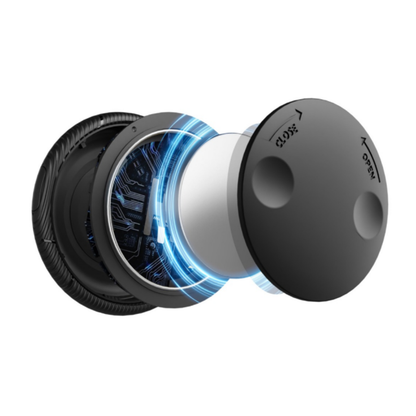 MiLi LiTag Duo Black Item Finder - iOS Apple Find My & Android Google Find Hub Compatible