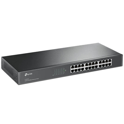 TP-Link 24 Port 10/100Mbps Desktop / Rackmount Switch Fanless Fast Ethernet RJ45 Network Switch Hub with Auto-Negotiation and Auto-MDI/MDIX | TL-SF1024D, TL-SF1024