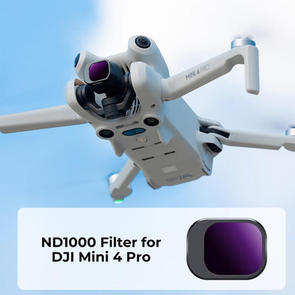 K&F Concept Nano-X Series Lens Filter for DJI Mini 4 Pro Drone Camera with Multi-Coated Optical Glass and Ultra-Thin Aluminum Frame - ND1000 Neutral Density / CPL Polarizing / UV Ultraviolet Filters