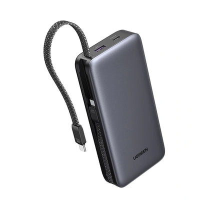 UGREEN Nexode 20000mAh 30W PD Fast Charing Power Bank with Dual Built-In USB-C Cable
